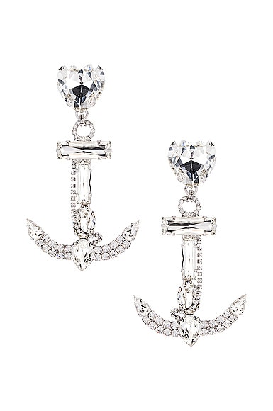 Crystal Anchor Earrings