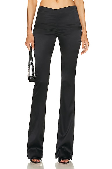 Alessandra Rich Low Rise Pant in Black