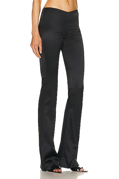 Shop Alessandra Rich Low Rise Pant In Black
