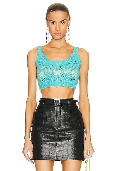 Embroidered Knit Top