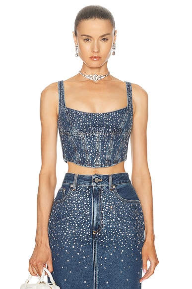 Denim Bustier Top