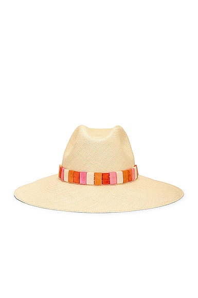 Artesano Antiparos Hat In Natural & Multicolor Tagua Beads