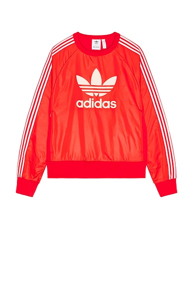 YEEZY Season 3 Crewneck Sweatshirt in Fluoro Red FWRD