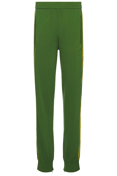 Palm Angels Classic Logo Track Pants in Green & Off White | FWRD