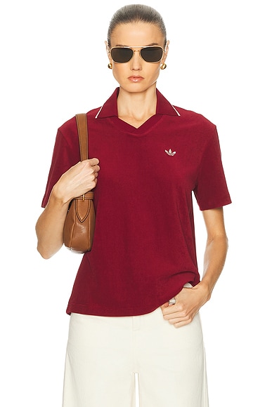 Short Sleeve Polo in Collegiate Burgundy