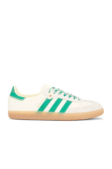 Adidas By Wales Bonner Wb Samba In Cream White & Bold Green | ModeSens