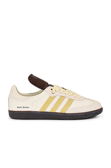 Adidas Originals X Wales Bonner Samba Suede Sneakers In Ecru Tint  Almost Yellow & Dark Brown