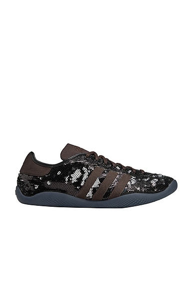 Lo Pro Sequin Sneakers in Core Black, Silver Metallic, & Dark Brown