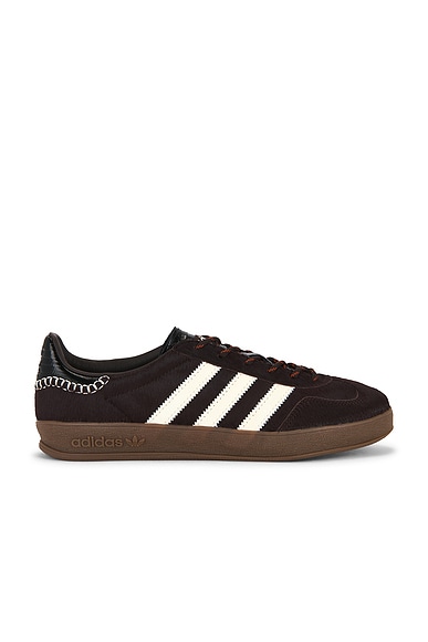 adidas by Wales Bonner Gazelle Pony Sneaker in Aurora Coffee, Core Black, & Wonder White