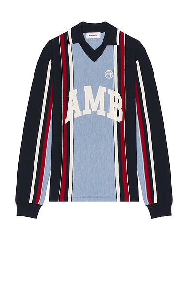 Long Sleeve Embroidered Polo