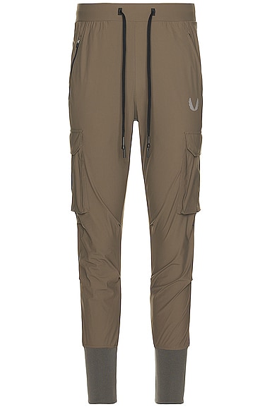 Tetra-lite Cargo High Rib Jogger in Taupe