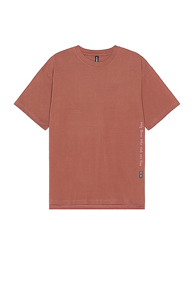 Asrv Cotton Plus Oversized Tee In Red Earth