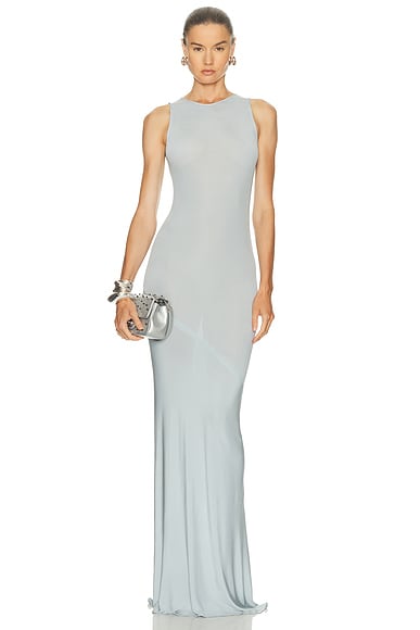 Asymmetric Ruched Long Dress