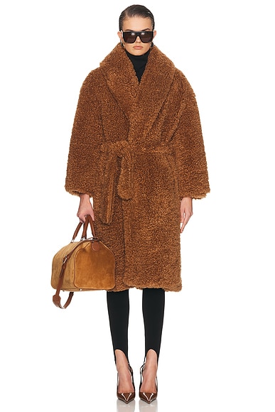 Long Teddy Wrap Coat