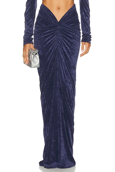 Ruched Long Skirt