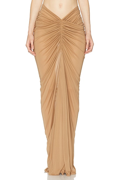 Ruched Long Skirt