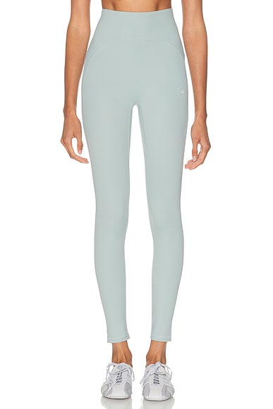 adidas by Stella McCartney Studio Ruched Leggings in Wonder Sage