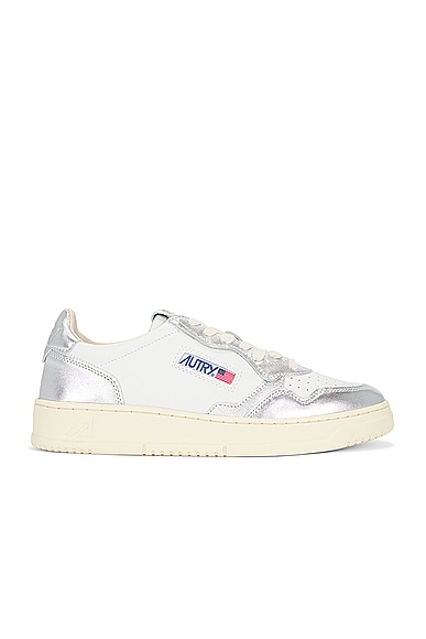 Shop Autry Medalist Low In White & Silver