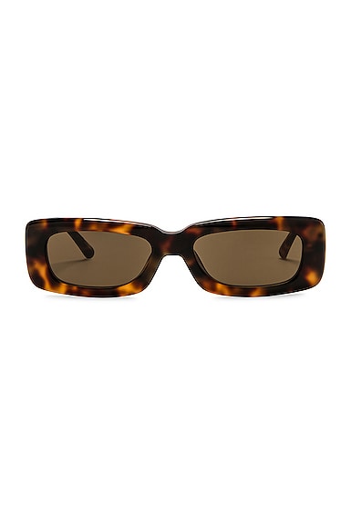 THE ATTICO Mini Marfa Sunglasses in Brown