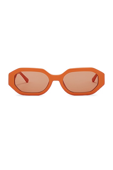Shop Attico Irene Geometric Sunglasses In Orange