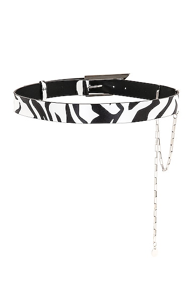 Shop Attico Cintura Belt In White & Black