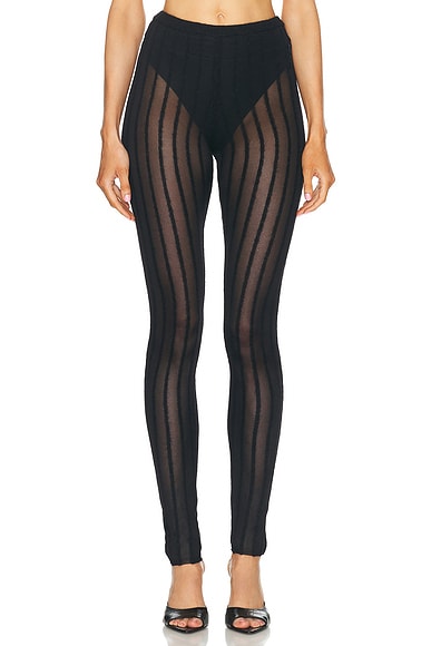 THE ATTICO Sheer Tights in Black