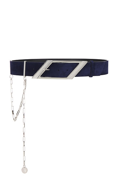 THE ATTICO Belt in Navy Blue