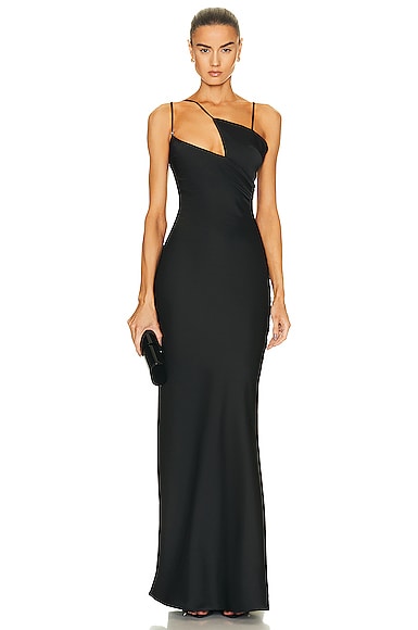 Attico Synthetic Fibers Dress In Black