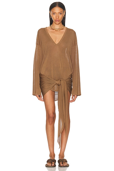 THE ATTICO Mini Dress in Mustard