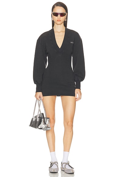Fleece Long Sleeve Mini Dress