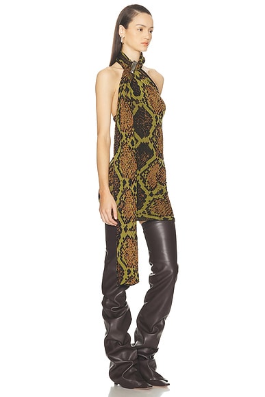 Python Sleeveless Mini Dress