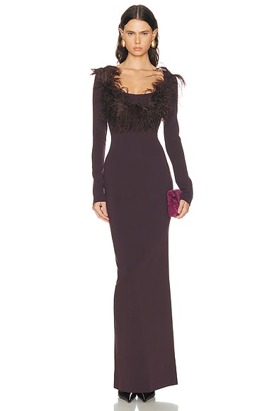 Long Feather Gown