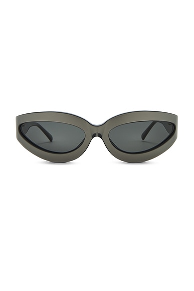 サングラス THE ATTICO Woman Sunglasses Grey ATTICO50C4SUN C4 THE ATTICO Oval Sunglasses in Silver & Grey | FWRD