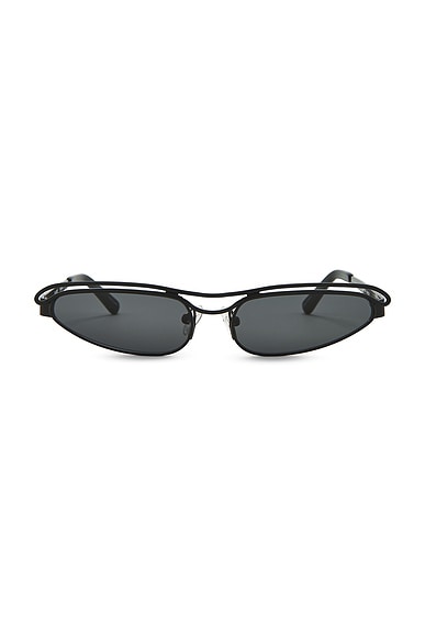 サングラス THE ATTICO Woman Sunglasses Grey ATTICO63C3SUN C3 THE ATTICO Oval Sunglasses in Silver & Grey | FWRD