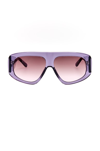 THE ATTICO Milano Sunglasses in Purple & Silver