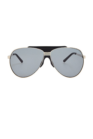 THE ATTICO Amelia Sunglasses in Silver, Black, & Grey