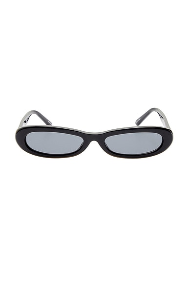 THE ATTICO Andrea Sunglasses in Black, Silver, & Grey
