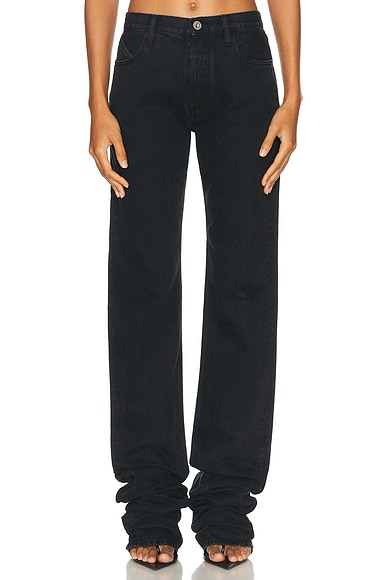 THE ATTICO Extra Long Straight Leg in Black