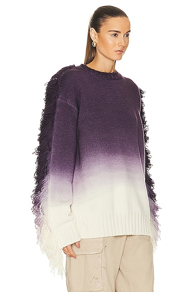 Shop Attico Rundie Sweater In Purple Multishades