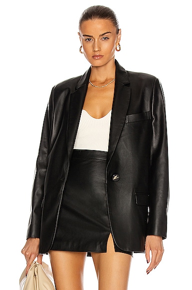 Single Breasted Leather Jacket