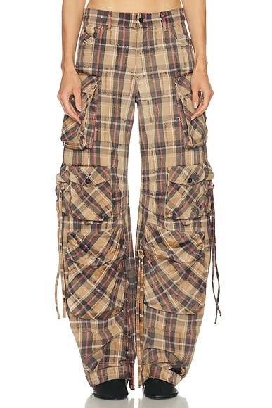 Brushed Check Pockets Pant