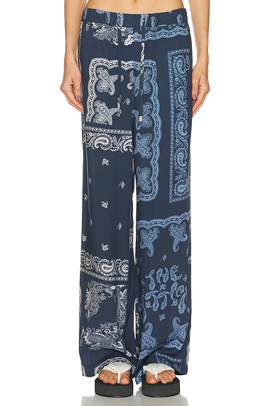 THE ATTICO Paisley Long Pant in Degrade Blue