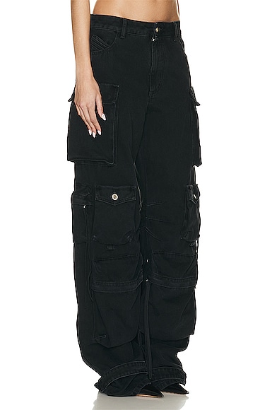 Shop Attico Fern Long Pant In Black