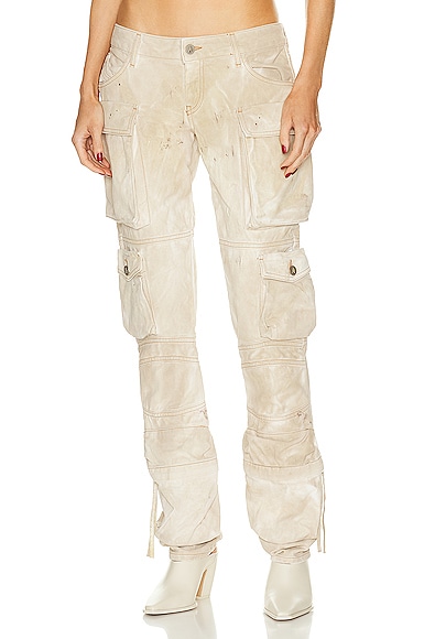 THE ATTICO Essie Long Pant in Natural Marble