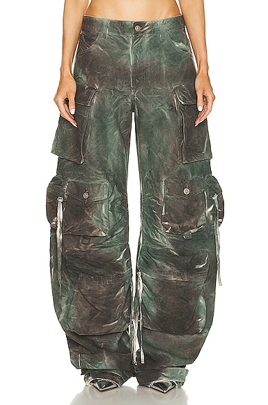 THE ATTICO Fern Long Pant in Stained Green