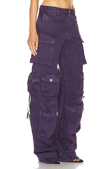 Shop Attico Fern Long Pant In Purple