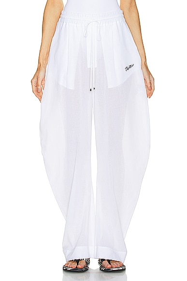 Shop Attico Long Pant In White