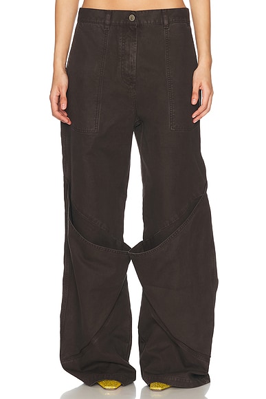 THE ATTICO Long Pant in Brown