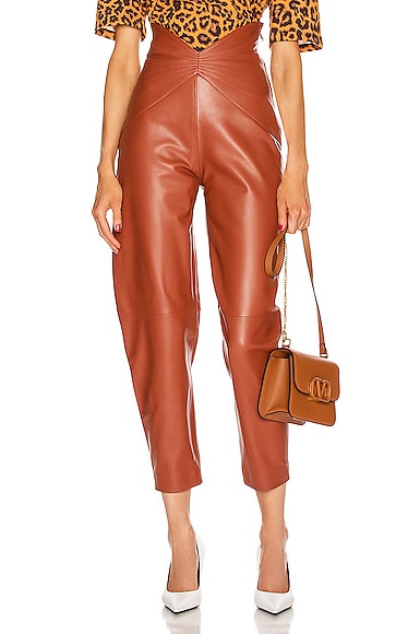 Leather Butterfly Carrot Pant