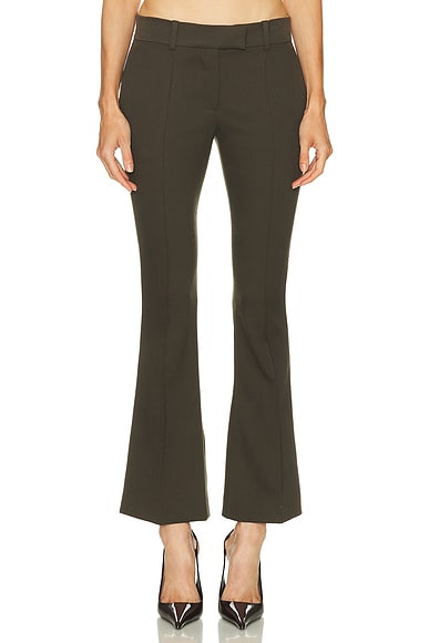 THE ATTICO Wool Long Pant in Brown